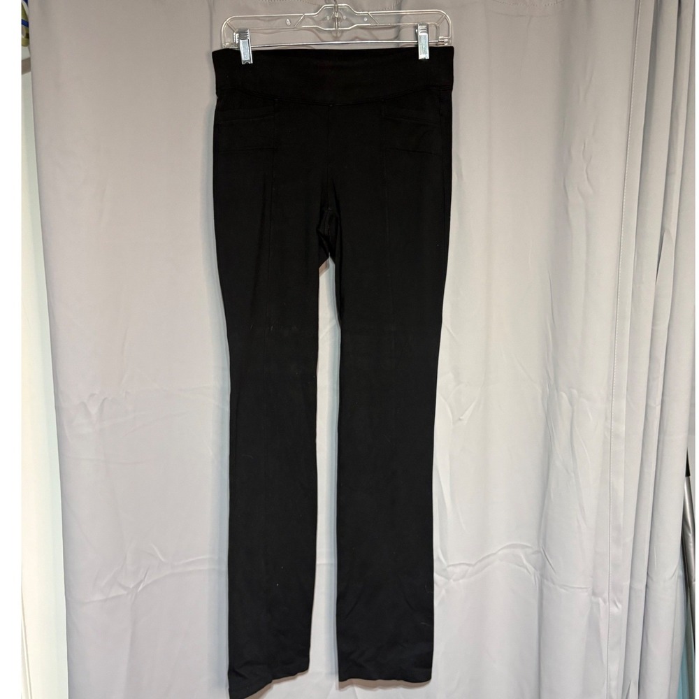 Athleta Pants Womens ST Stellar Trousers Black Bootcut High Rise Tall Active